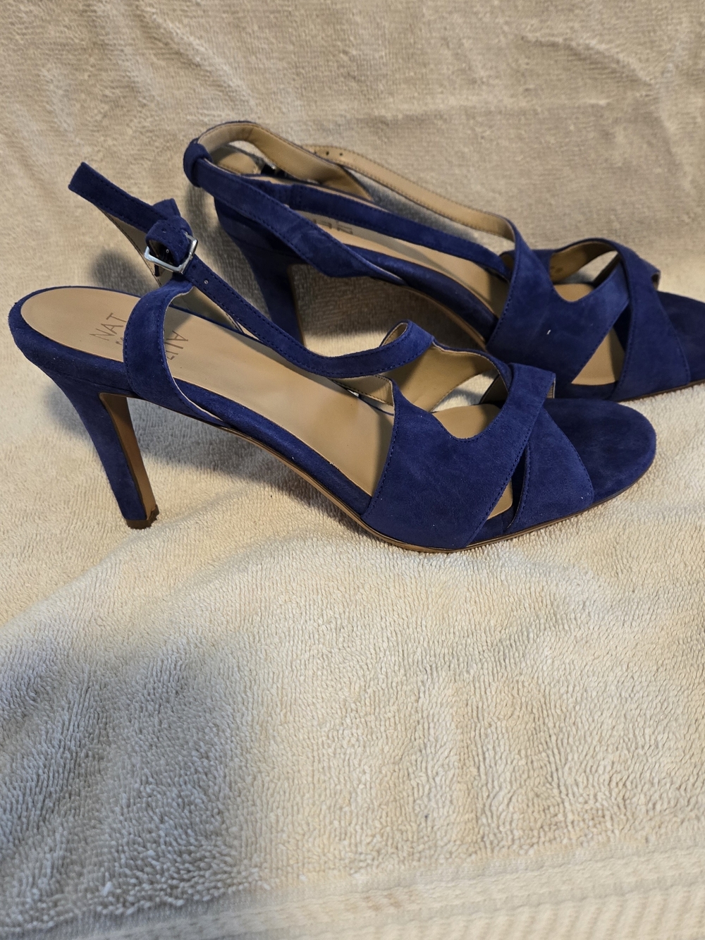 Naturalizer Royal Blue Suede Slingback Heels